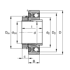 {(dio)S 2206-K-2RS-TVH-C3 + H306, (j) DIN 630  DIN 5415 (bio)(zhn)Ҫߴ, F׺;oɂ(c)ܷ