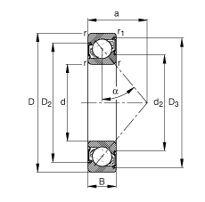 ǽ|S 7304-B-2RS-TVP, (j) DIN 628-1 (bio)(zhn)Ҫߴ磬|  = 40ɂ(c)ܷ