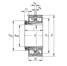 {(dio)ĝLS 230/600-B-K-MB + H30/600, (j) DIN 635-2 ˜ʵҪߴ, F׺;o